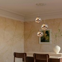 Triple crystal pendant light "KADNIS" - 3 x E27