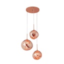 Triple crystal pendant light "KADNIS" - 3 x E27