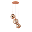Triple crystal pendant light "KADNIS" - 3 x E27