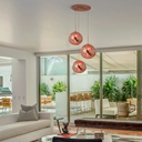 Triple crystal pendant light "KADNIS" - 3 x E27