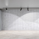 PVC 1-phase track for LED spotlights - Surface-mounted - 2 meters
