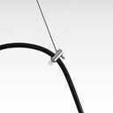 Double pendant light in metal and wood "Selroom" - Black - 2xE27