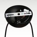 Double pendant light in metal and wood "Selroom" - Black - 2xE27
