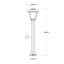 Outdoor LED path light FUMAGALLI "Giaffa/Roby" - 94.5 cm - IP55