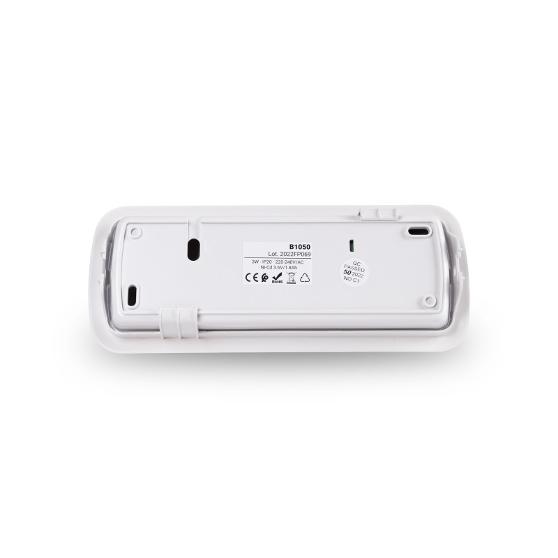 3W Emergency light - Autonomy 3h + recessed box - IP20