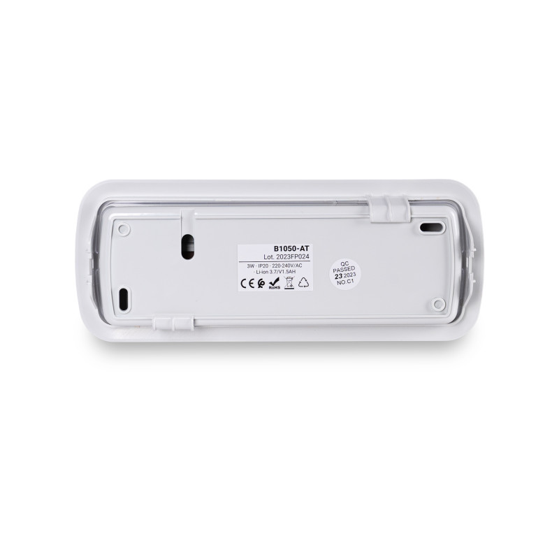 3W Emergency light - Autonomy 3h + recessed box - IP20
