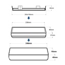 3W Emergency light - Autonomy 3h + recessed box - IP20