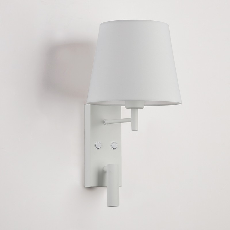 Pack x 2 - "NOAH" wall sconce with LED reading light - 3.4W - Black