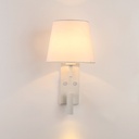 Pack x 2 - "NOAH" wall sconce with LED reading light - 3.4W - Black