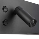 Pack x 2 - Wall reading light with USB port "Turin" - Double illumination - 3W+7W - Wood effect