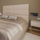 Pack x 2 - Wall reading light with USB port "Turin" - Double illumination - 3W+7W - Wood effect