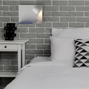 Pack x 2 - Wall reading light with USB port "BASKOP" - 6W - Horizontal design - Grey