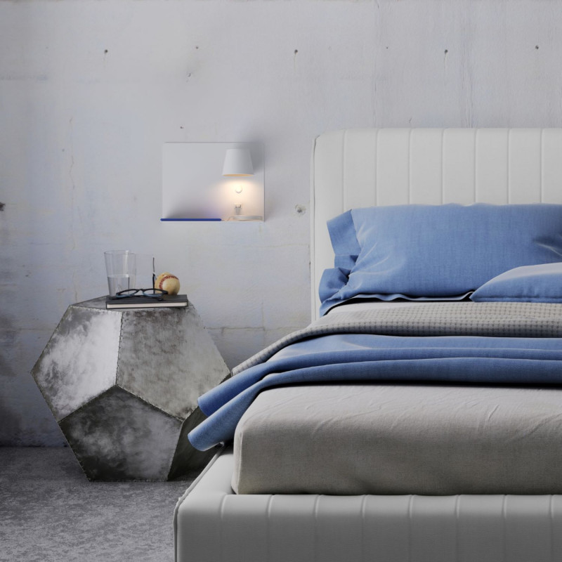 Pack x 2 - Wall reading light with USB port "BASKOP" - 6W - Horizontal design - Grey