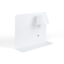 Pack x 2 - Wall reading light with USB port "BASKOP" - 6W - Horizontal design - Grey