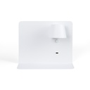 Pack x 2 - Wall reading light with USB port "BASKOP" - 6W - Horizontal design - Grey
