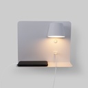 Pack x 2 - Wall reading light with USB port "BASKOP" - 6W - Horizontal design - Grey