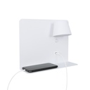 Pack x 2 - Wall reading light with USB port "BASKOP" - 6W - Horizontal design - Grey