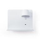 Pack x 2 - Wall reading light with USB port "BASKOP" - 6W - Horizontal design - Grey