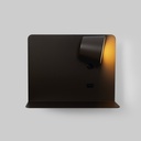 Pack x 2 - Wall reading light with USB port "BASKOP" - 6W - Horizontal design - Grey