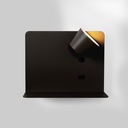 Pack x 2 - Wall reading light with USB port "BASKOP" - 6W - Horizontal design - Grey