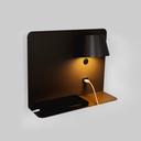 Pack x 2 - Wall reading light with USB port "BASKOP" - 6W - Horizontal design - Grey