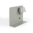 Pack x 2 - Wall reading light with USB port "BASKOP" - 6W - Horizontal design - Grey