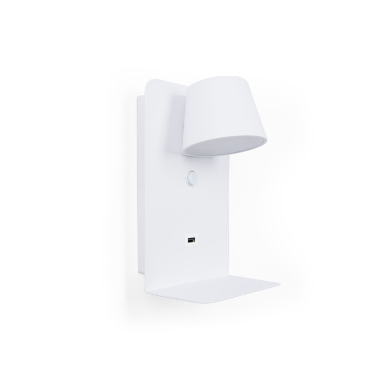 Pack x 2 - Wall reading light with USB port "BASKOP" - 6W - Vertical design - Black