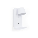 Pack x 2 - Wall reading light with USB port "BASKOP" - 6W - Vertical design - Black