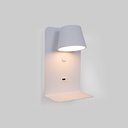 Pack x 2 - Wall reading light with USB port "BASKOP" - 6W - Vertical design - Black