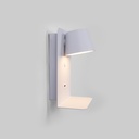 Pack x 2 - Wall reading light with USB port "BASKOP" - 6W - Vertical design - Black