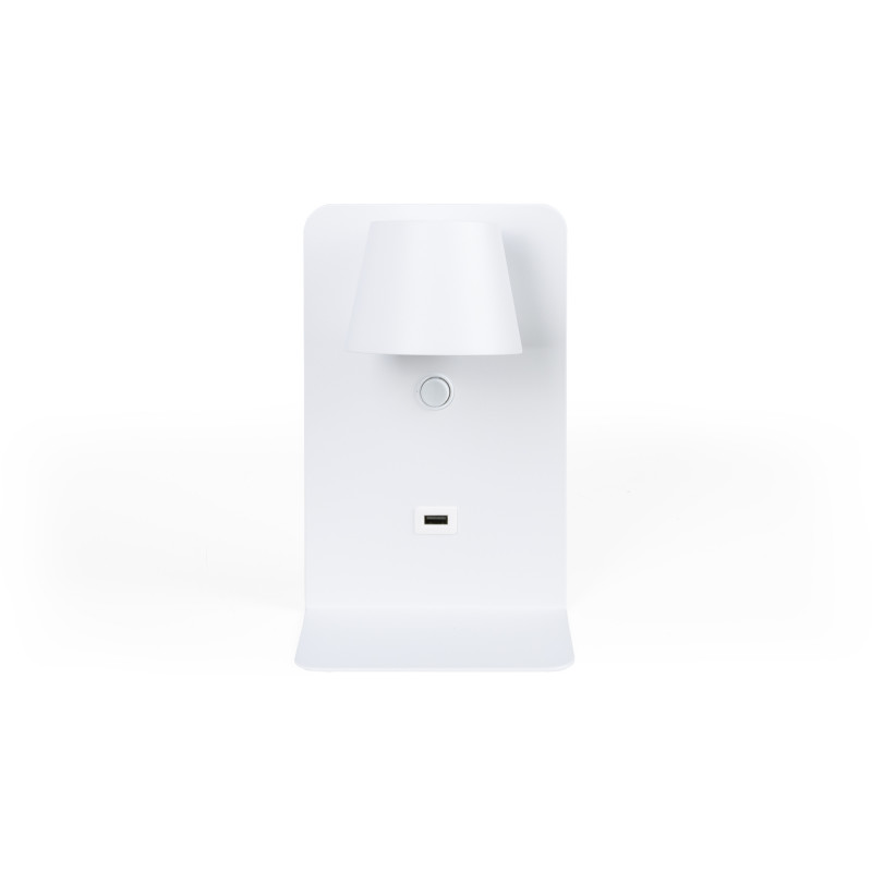 Pack x 2 - Wall reading light with USB port "BASKOP" - 6W - Vertical design - Black