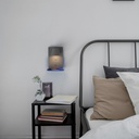 Pack x 2 - Wall reading light with USB port "BASKOP" - 6W - Vertical design - Black