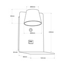 Pack x 2 - Wall reading light with USB port "BASKOP" - 6W - Vertical design - Black