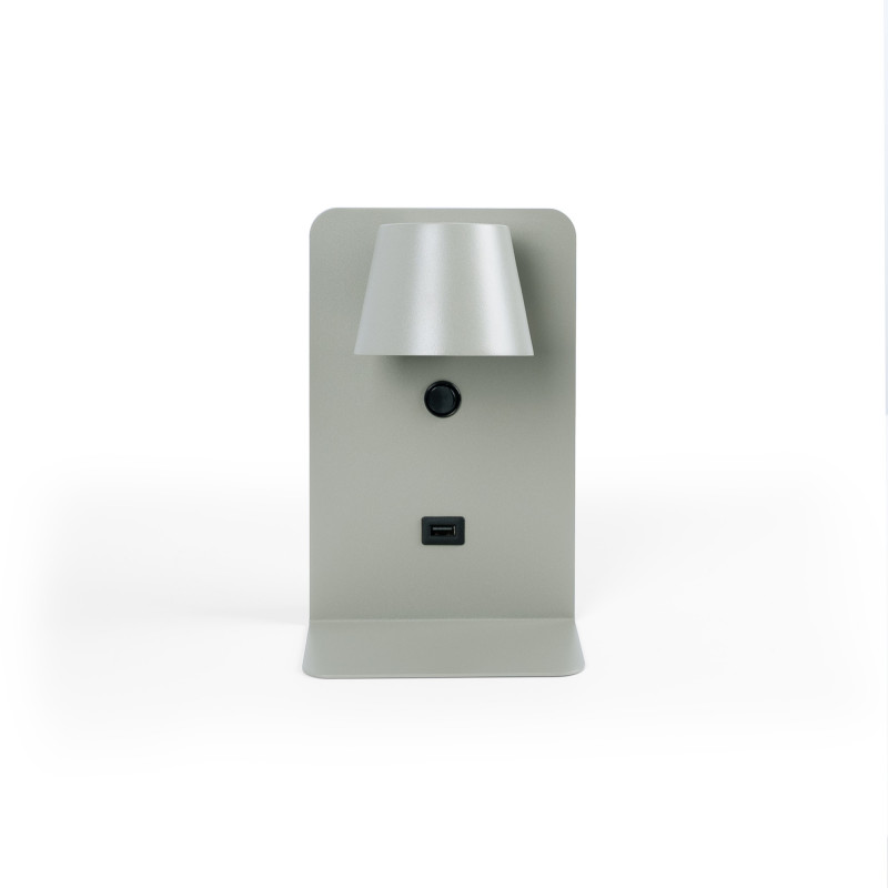 Pack x 2 - Wall reading light with USB port "BASKOP" - 6W - Vertical design - Black