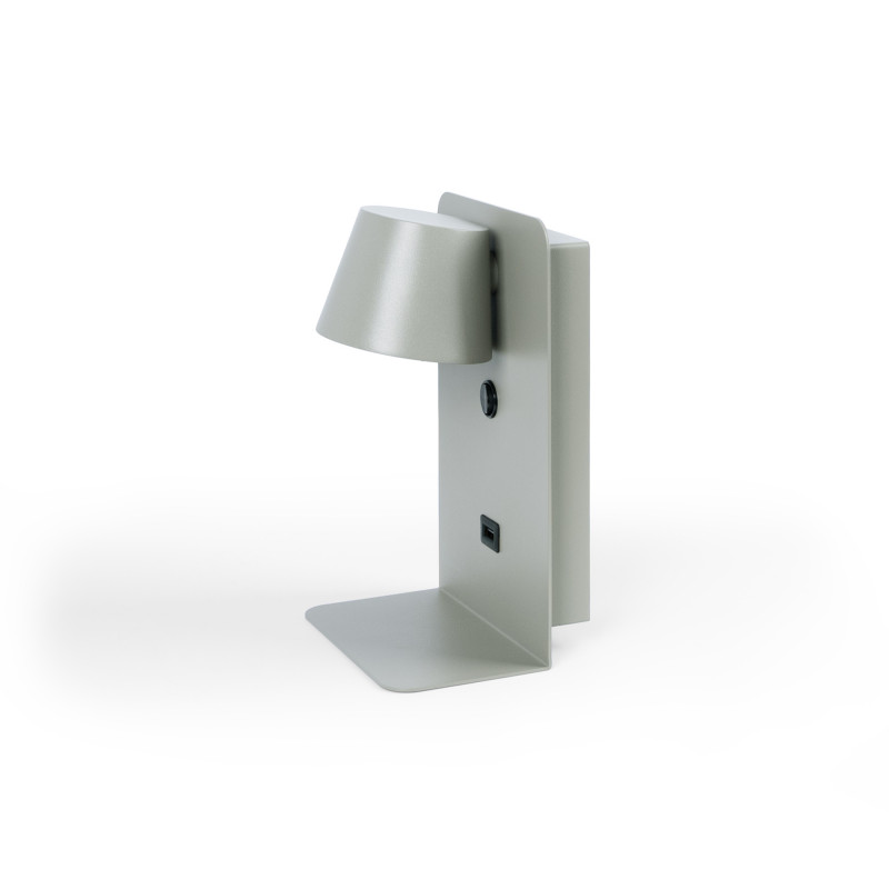 Pack x 2 - Wall reading light with USB port "BASKOP" - 6W - Vertical design - Black