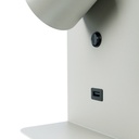 Pack x 2 - Wall reading light with USB port "BASKOP" - 6W - Vertical design - Black