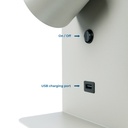 Pack x 2 - Wall reading light with USB port "BASKOP" - 6W - Vertical design - Black