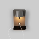 Pack x 2 - Wall reading light with USB port "BASKOP" - 6W - Vertical design - Black
