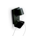 Pack x 2 - Wall reading light with USB port "BASKOP" - 6W - Vertical design - Black