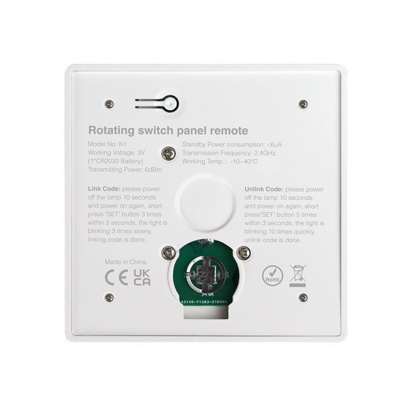 RF Rotary Controller - Single Color + CCT - Magnetic Base - Mi Light - Black