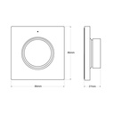 RF Rotary Controller - Single Color + CCT - Magnetic Base - Mi Light - Black