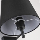 Pack x 2 - "NOAH" wall sconce with LED reading light - 3.4W - Black