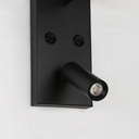 Pack x 2 - "NOAH" wall sconce with LED reading light - 3.4W - Black