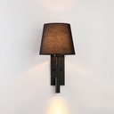 Pack x 2 - "NOAH" wall sconce with LED reading light - 3.4W - Black