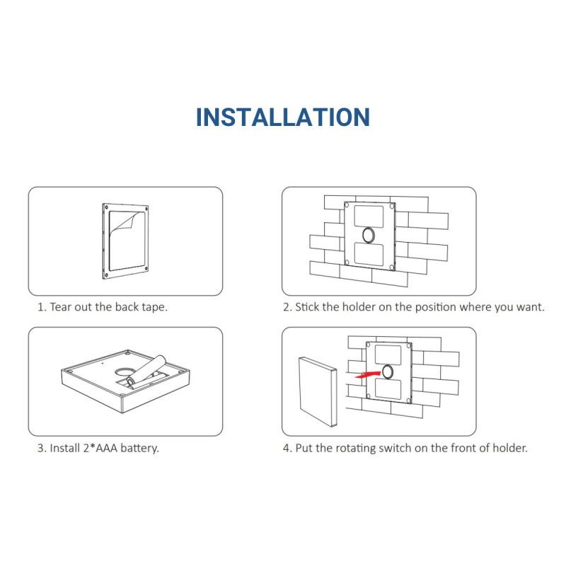 CCT RF Touch control panel - 4 zones - White - Mi-Light