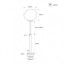 Design floor lamp "Ana" - Height-adjustable - Copper colour