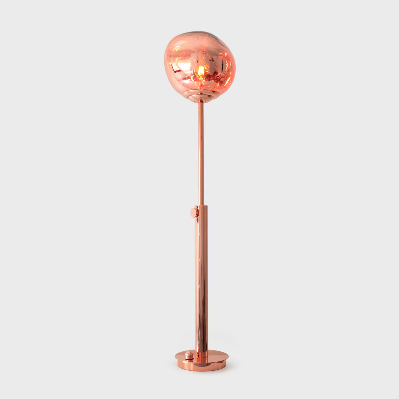 Design floor lamp "Ana" - Height-adjustable - Copper colour