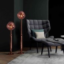 Design floor lamp "Ana" - Height-adjustable - Copper colour
