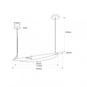 Japanese pendant light "Wings" - 28W - Warm white