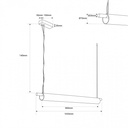 Linear pendant light "Cristal"- 15W - Warm white